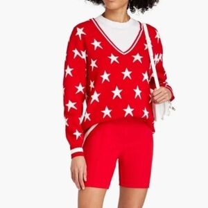 The Upside Red Star Louie Sweater Knit Organic Cotton Women’s XS Preppy Academia